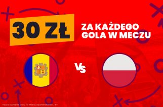 Specjalna promocja na mecz Andora – Polska. 30 zł za KAŻDEGO gola w meczu