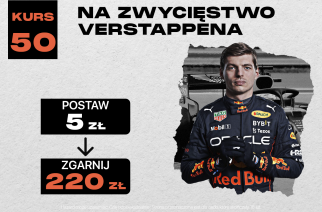Max Verstappen wygra GP Wielkiej Brytanii? Postaw 5 zł i zgarnij 220!