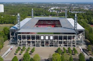 Drohnenaufnahme Rheinenergie-Stadion im Sportpark Müngersdorf